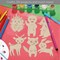 24 Pcs Wooden Crafts to Paint,Unfinished Wooden Jungle Animal Cutouts